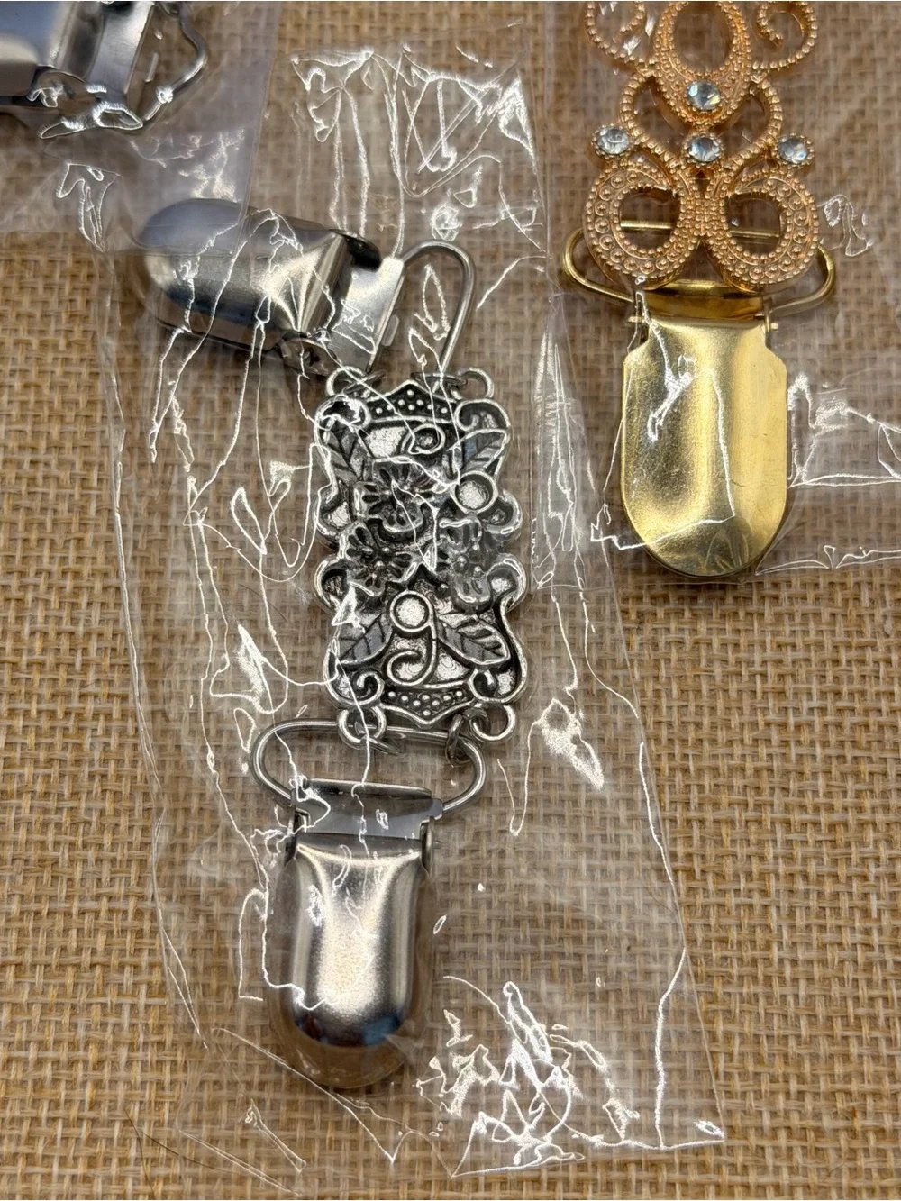 Metal Flower Theme Tag‎ Holder (set Of 3, New)